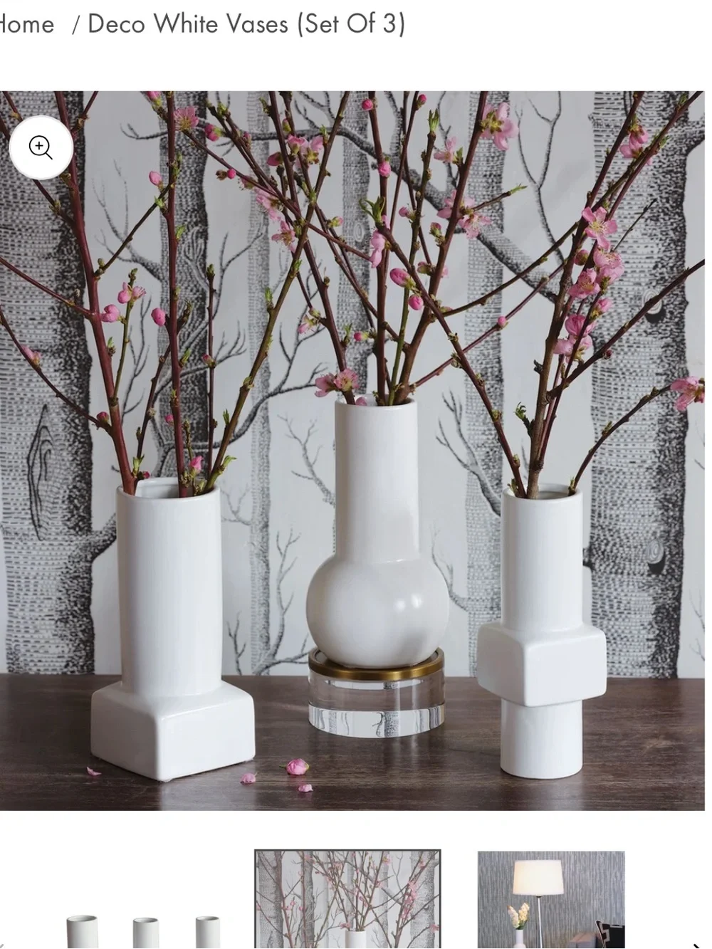 Port 68 Deco White Porcelain Vases – Set of 3